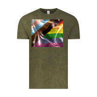 Vintage Olive Pride flag Vintage Tee - FaDigitalArtStudio