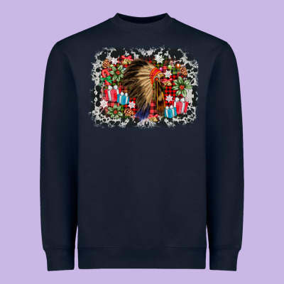Indian Hat Christmas Heavyweight Sweatshirt Designed By Adodesignshop