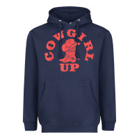 Navy cowgirl up leopad hat boot rodeo western country southern t shirt Heavyweight Hoodie - linhVisuals