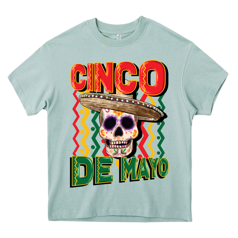 Cinco De Mayo With Skull Heavy Core Tee by CowGirlArtShop | Teevron