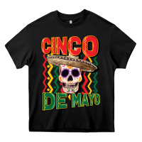 Black cinco de mayo with skull Heavy Core Tee - CowGirlArtShop