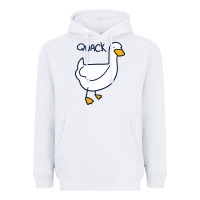 White quack duck Heavyweight Hoodie - linhVisuals