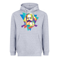 Heather Grey karl marx get vintage Heavyweight Hoodie - linhVisuals