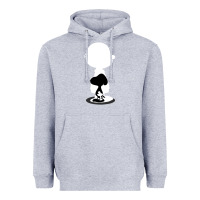 Heather Grey peanuts shadow silhouette Heavyweight Hoodie - linhVisuals