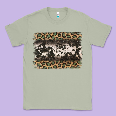 Leopard Cowhide Pattern Background Classic Tee Designed By Jasminsmagicworld