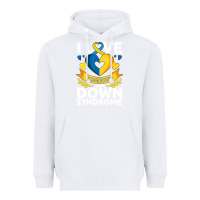 White down syndrome awareness month special needs love Heavyweight Hoodie - linhVisuals