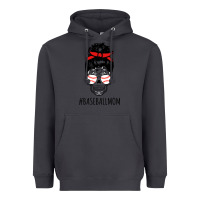 Smoke Baseball Mom Skull Heavyweight Hoodie - linhVisuals