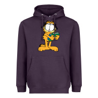 Plum garfiel Heavyweight Hoodie - linhVisuals