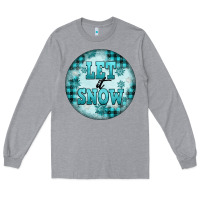 Heather Grey let it snow Long Sleeve Tee - FaDigitalArtStudio