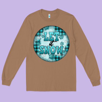 Let It Snow Long Sleeve Tee Designed By Fadigitalartstudio