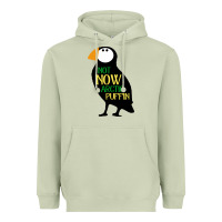 Matcha not now arctic puffin! ,  not now arctic puffin Heavyweight Hoodie - linhVisuals