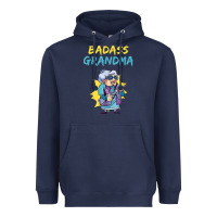 Navy badass grandma family mother grandma t shirt Heavyweight Hoodie - linhVisuals