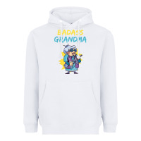 White badass grandma family mother grandma t shirt Heavyweight Hoodie - linhVisuals
