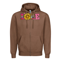 Chestnut love sunflower valentines day Zipper Hoodie - AdoDesignShop