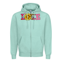 Seafoam love sunflower valentines day Zipper Hoodie - AdoDesignShop