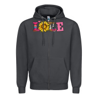 Smoke love sunflower valentines day Zipper Hoodie - AdoDesignShop