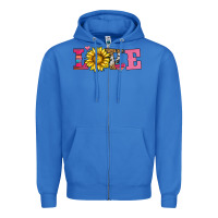True Royal love sunflower valentines day Zipper Hoodie - AdoDesignShop