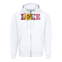 Love Sunflower Valentines Day Zipper Hoodie | Teevron