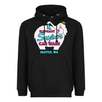 Black pink elephant car wash Heavyweight Hoodie - linhVisuals