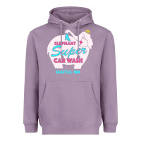 Lavender pink elephant car wash Heavyweight Hoodie - linhVisuals
