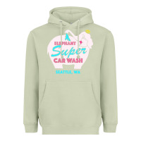 Matcha pink elephant car wash Heavyweight Hoodie - linhVisuals