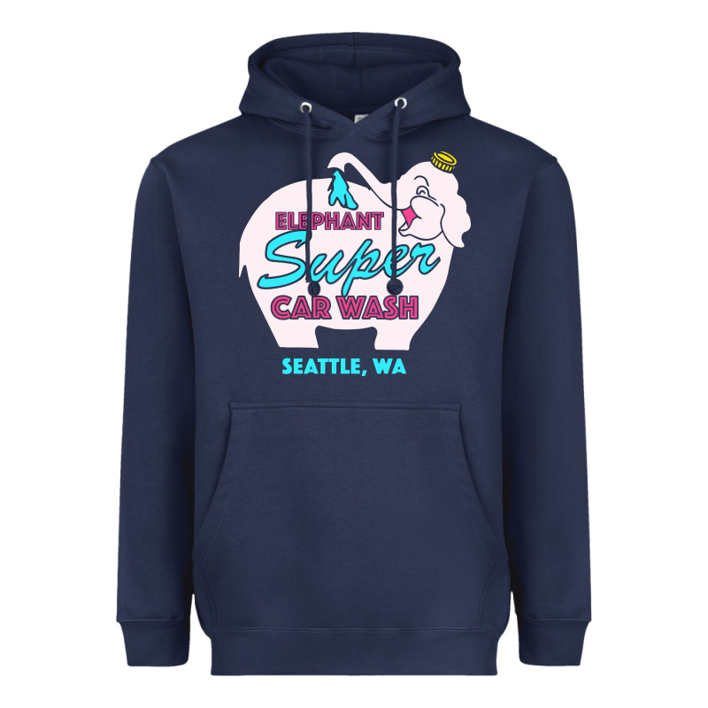 Pink Elephant Car Wash Heavyweight Hoodie by linhVisuals | Teevron