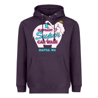 Plum pink elephant car wash Heavyweight Hoodie - linhVisuals