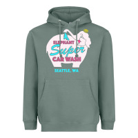Sage pink elephant car wash Heavyweight Hoodie - linhVisuals