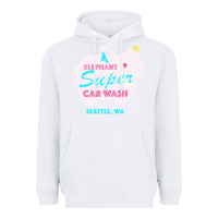 White pink elephant car wash Heavyweight Hoodie - linhVisuals