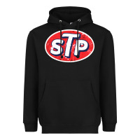 Black stp Heavyweight Hoodie - linhVisuals