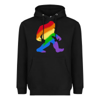 Black bigfoot t  shirt rainbow bigfoot t  shirt Heavyweight Hoodie - linhVisuals