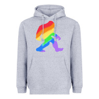 Heather Grey bigfoot t  shirt rainbow bigfoot t  shirt Heavyweight Hoodie - linhVisuals