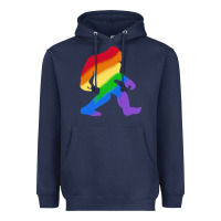 Navy bigfoot t  shirt rainbow bigfoot t  shirt Heavyweight Hoodie - linhVisuals