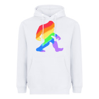 White bigfoot t  shirt rainbow bigfoot t  shirt Heavyweight Hoodie - linhVisuals