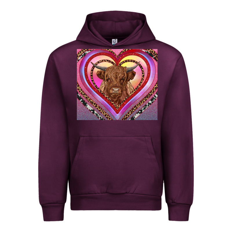 Highland Cow Valentine's Day Urban Hoodie by RanaPortraitStore | Teevron