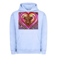 Pigment Grape Ice highland cow valentine's day Urban Hoodie - RanaPortraitStore