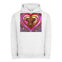 Pigment Lunar Rock highland cow valentine's day Urban Hoodie - RanaPortraitStore