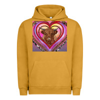Pigment Peanut Butter highland cow valentine's day Urban Hoodie - RanaPortraitStore