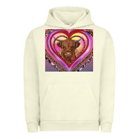 Pigment Pistachio highland cow valentine's day Urban Hoodie - RanaPortraitStore