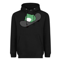 Black skateboarding frog Heavyweight Hoodie - linhVisuals