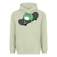 Matcha skateboarding frog Heavyweight Hoodie - linhVisuals
