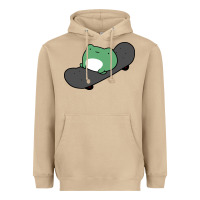 Mushroom skateboarding frog Heavyweight Hoodie - linhVisuals