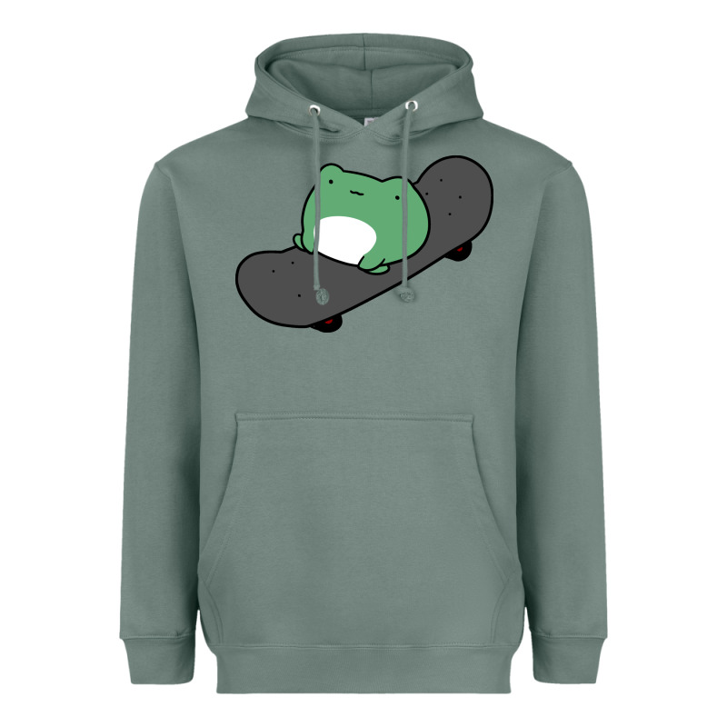 Skateboarding Frog Heavyweight Hoodie by linhVisuals | Teevron