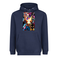 Navy x men 3 Heavyweight Hoodie - linhVisuals