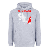 Heather Grey billy bragg müsic Heavyweight Hoodie - linhVisuals