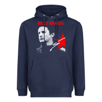Navy billy bragg müsic Heavyweight Hoodie - linhVisuals