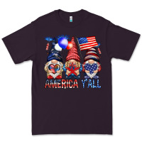 Plum America y'all with gnomies Premium Tee - HowdyJamesFarm