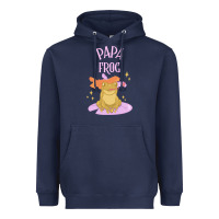Navy papa frog Heavyweight Hoodie - linhVisuals