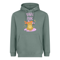 Sage papa frog Heavyweight Hoodie - linhVisuals