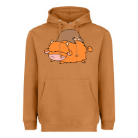 Meerkat sloth and highland cow Heavyweight Hoodie - linhVisuals
